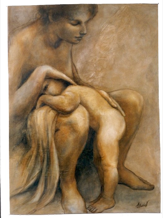 Oil painting: Mother And Angel