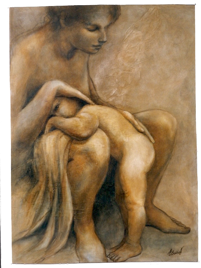 Oil painting: Mother And Angel