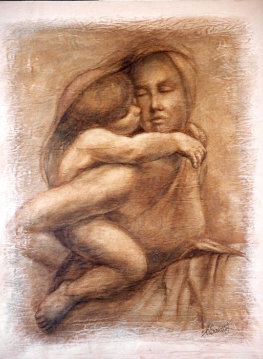 Oil painting: Mother And Child 2
