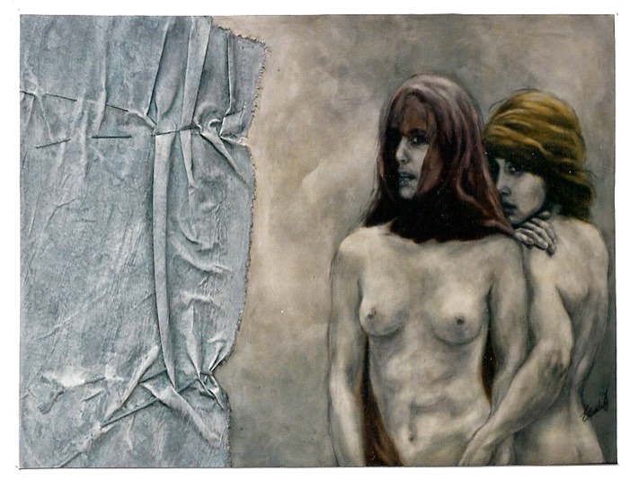 Oil painting: Looking Out