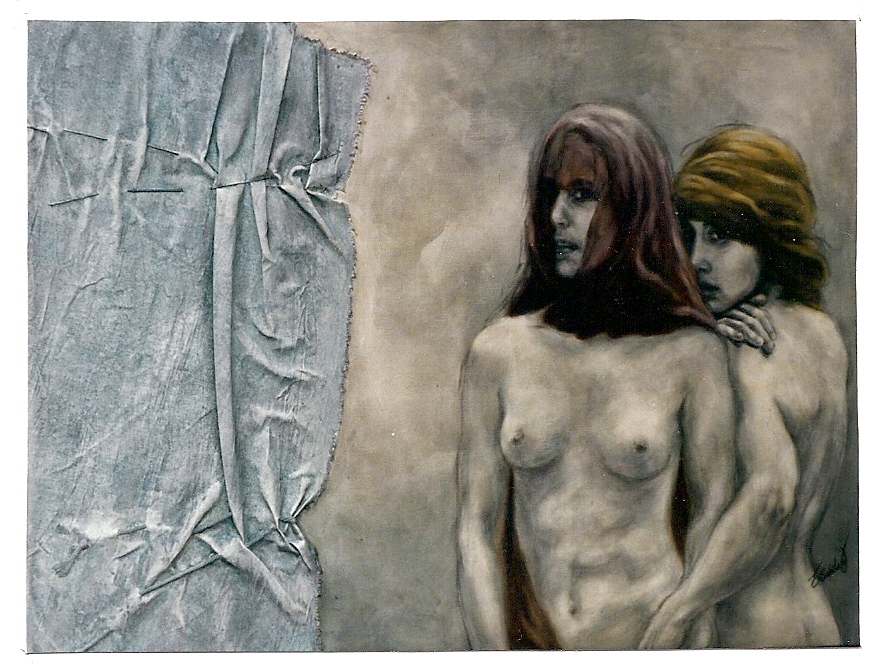 Oil painting: Looking Out