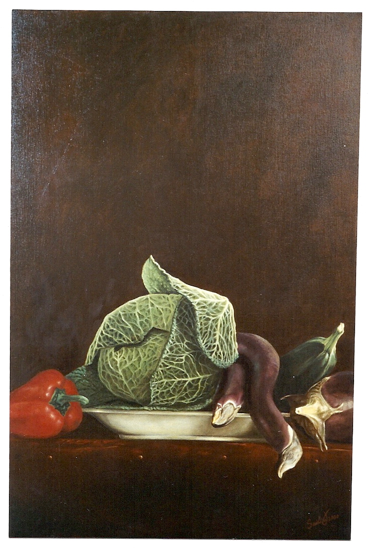 Oil painting: Dialouge With Red Pepper