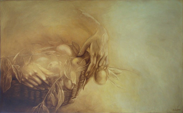 Oil painting: Unleavened request of desire