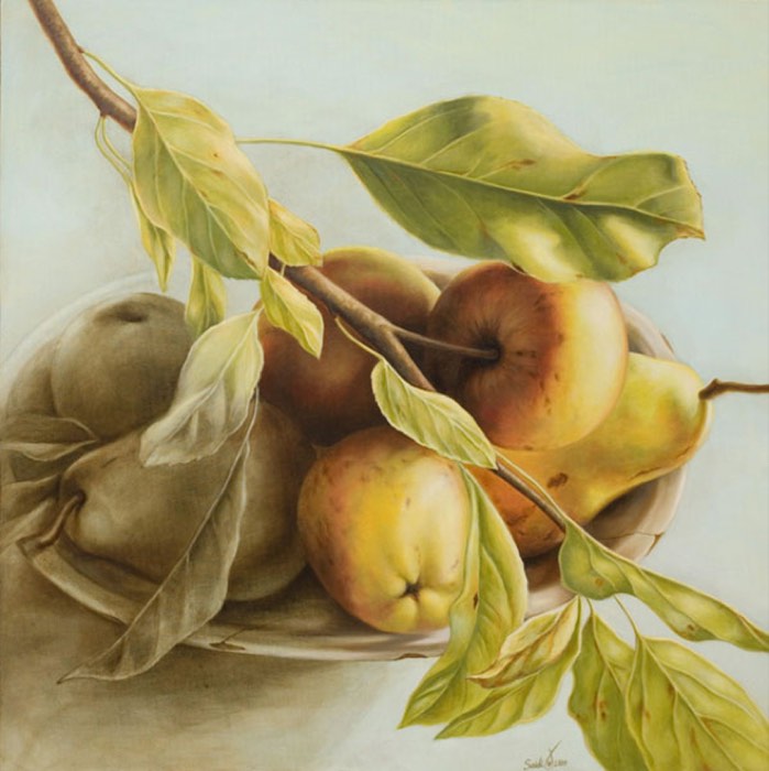 Still life oil painting: Bathed in Sunlight