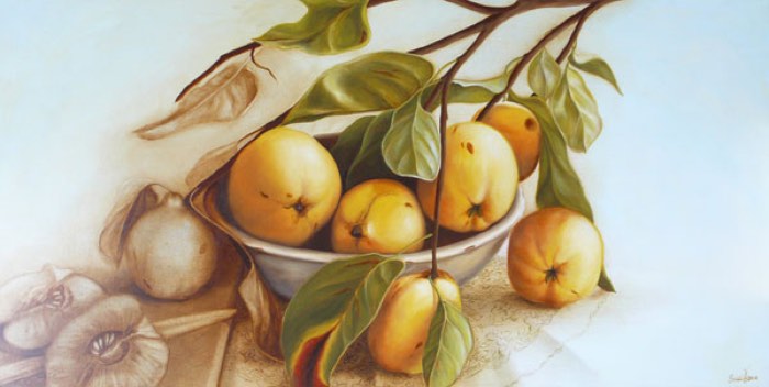 Oil painting: Quince the fruit of Vanice