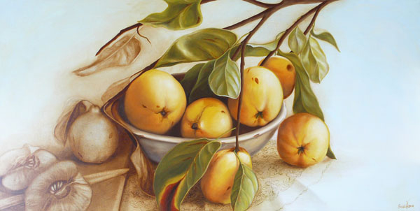 Oil painting: Quince the fruit of Vanice