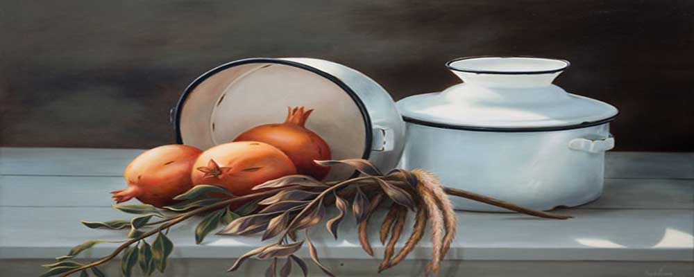 Oil painting: Milk Pitcher & Bottle